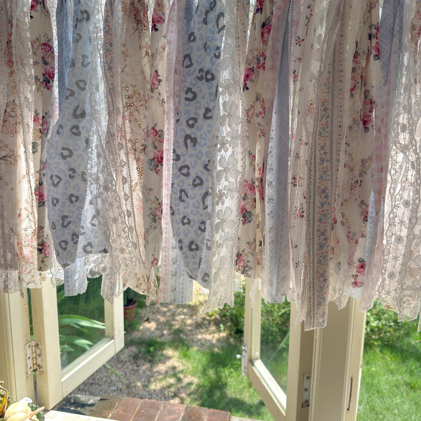 Custom Rustic Fringe Lace Valance, Shabby Chic Boho Window Curtains, French Country Decor, White Crochet Lace Cafe Curtain, H-24inch (61cm)