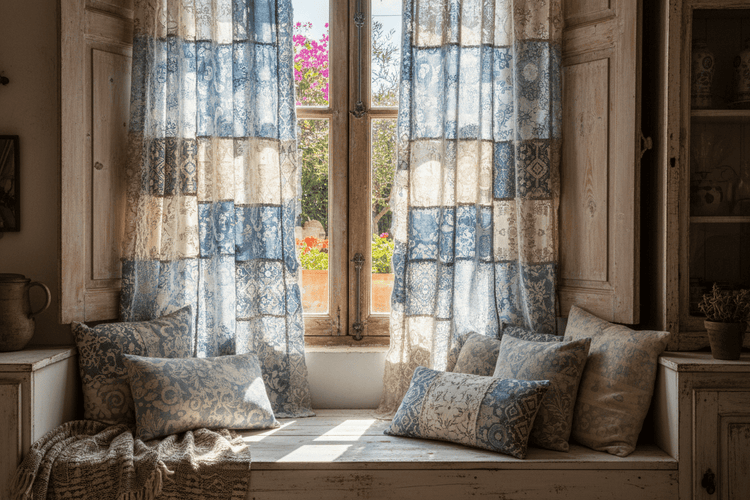 Boho Patchwork Curtains - UDreamHome