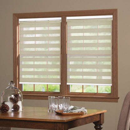 No Drill Zebra Shades – Cordless Room Darkening Window Shades