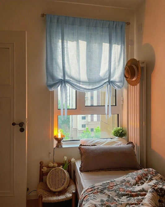 100% Linen Custom Curtain with Multiple Hanging Styles - UDreamHome