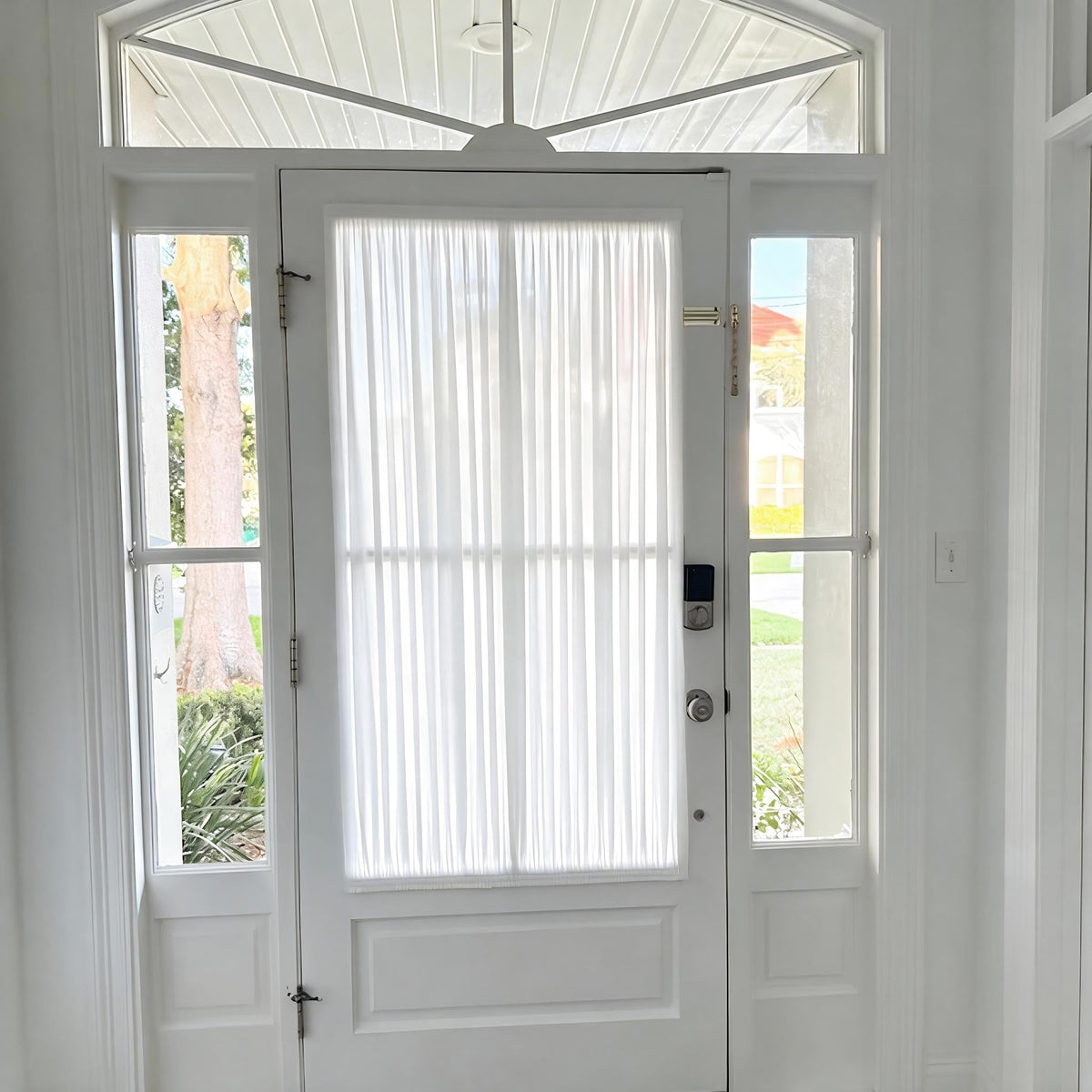 100% Linen Door Curtain with Rod Pocket & Velcro - UDreamHome