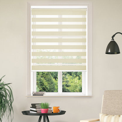 No Drill Zebra Shades – Cordless Room Darkening Window Shades