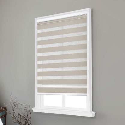 No Drill Zebra Shades – Cordless Room Darkening Window Shades