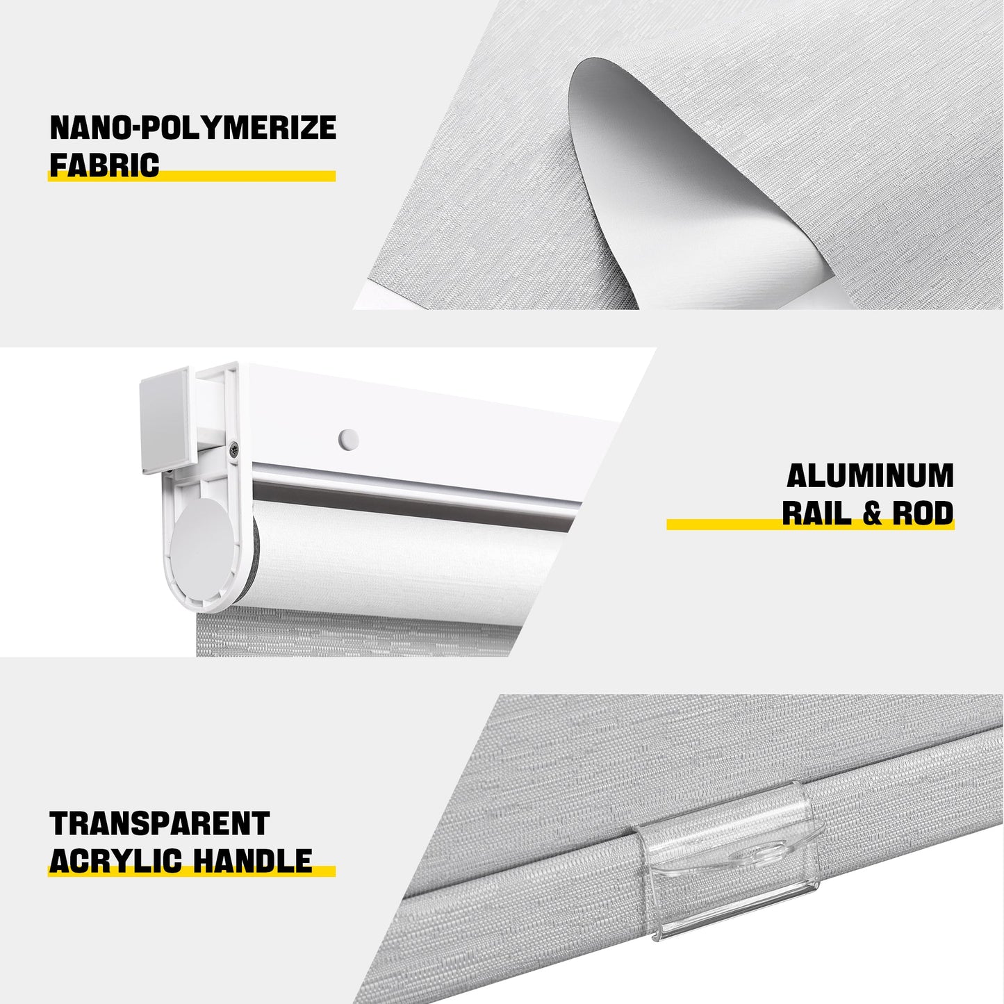 Quick Install Cordless 100% Blackout Roller Shades For Windows