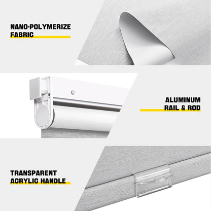 Quick Install Cordless 100% Blackout Roller Shades For Windows