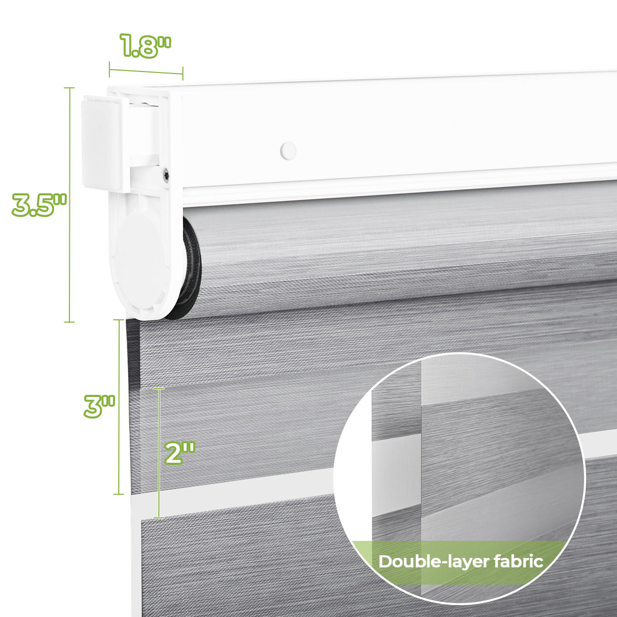 No Drill Zebra Shades – Cordless Room Darkening Window Shades