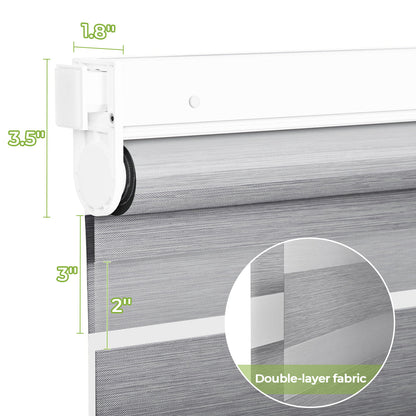No Drill Zebra Shades – Cordless Room Darkening Window Shades