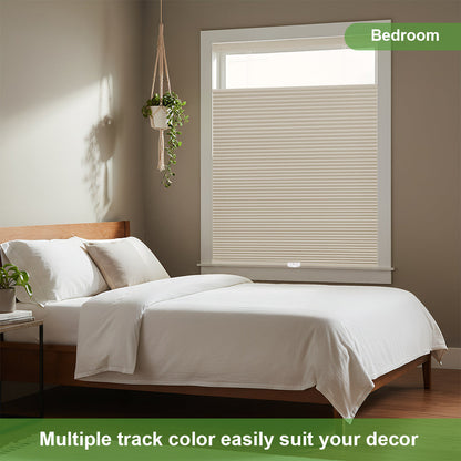Blackout Honeycomb Shades - No Drill Cordless Top Down Bottom Up