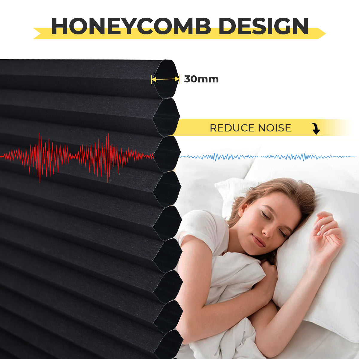 Cordless Top Down Bottom Up Blackout Honeycomb Shades