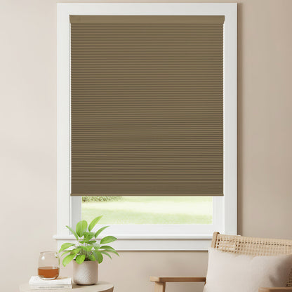 Custom No Drill Cordless Blackout Cellular Shades, Made to Measure Honeycomb Window Shades, Thermal Insulated, Child Safe