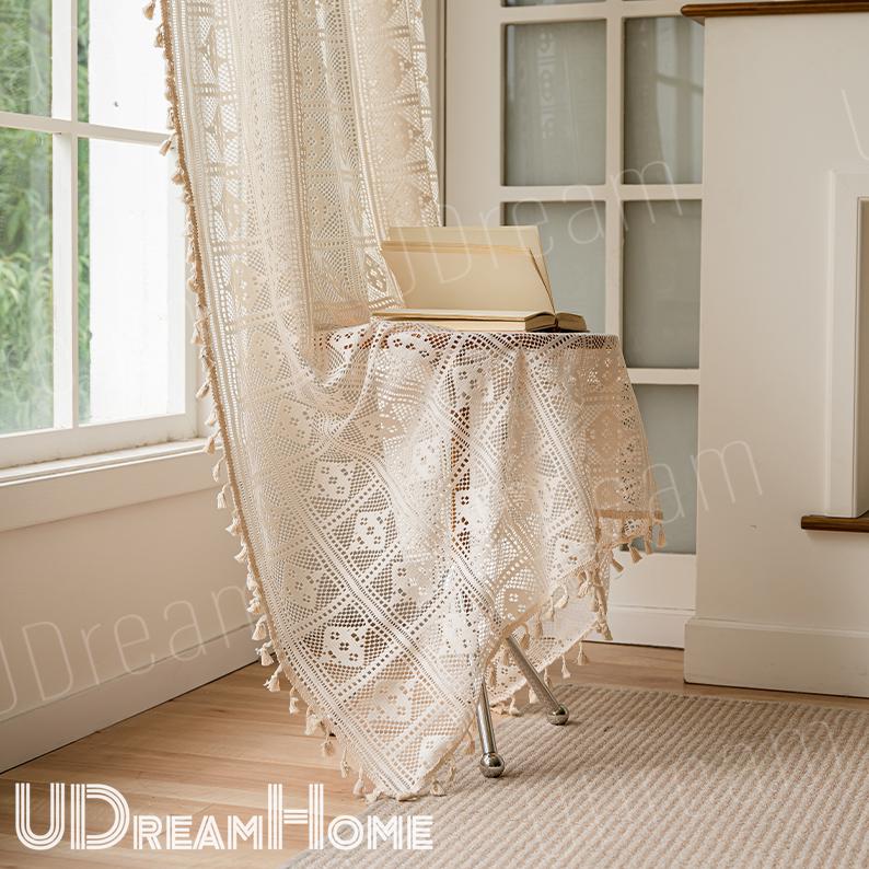Boho Curtains, Farmhouse Kitchen Curtains - UDreamHome