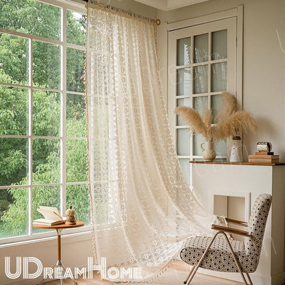 Boho Curtains, Farmhouse Kitchen Curtains - UDreamHome
