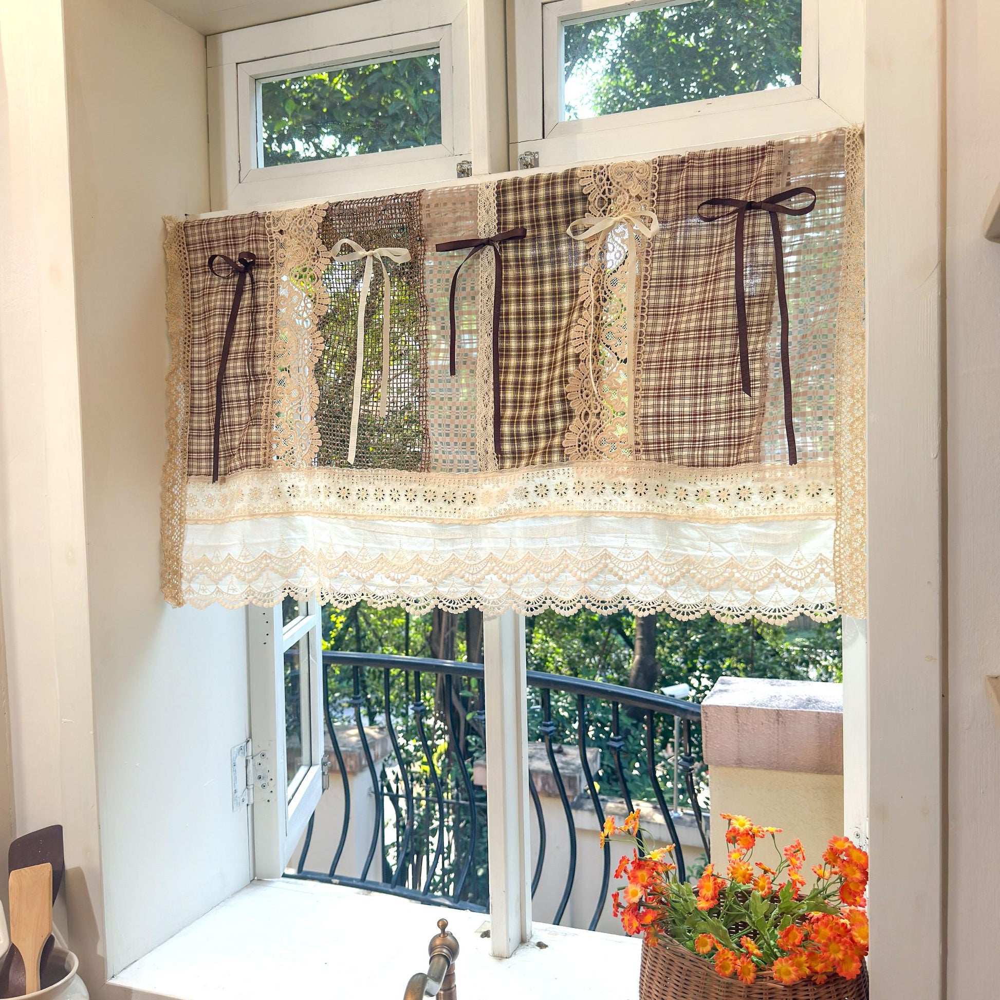 Boho Lace Fringed Curtain Valance - UDreamHome