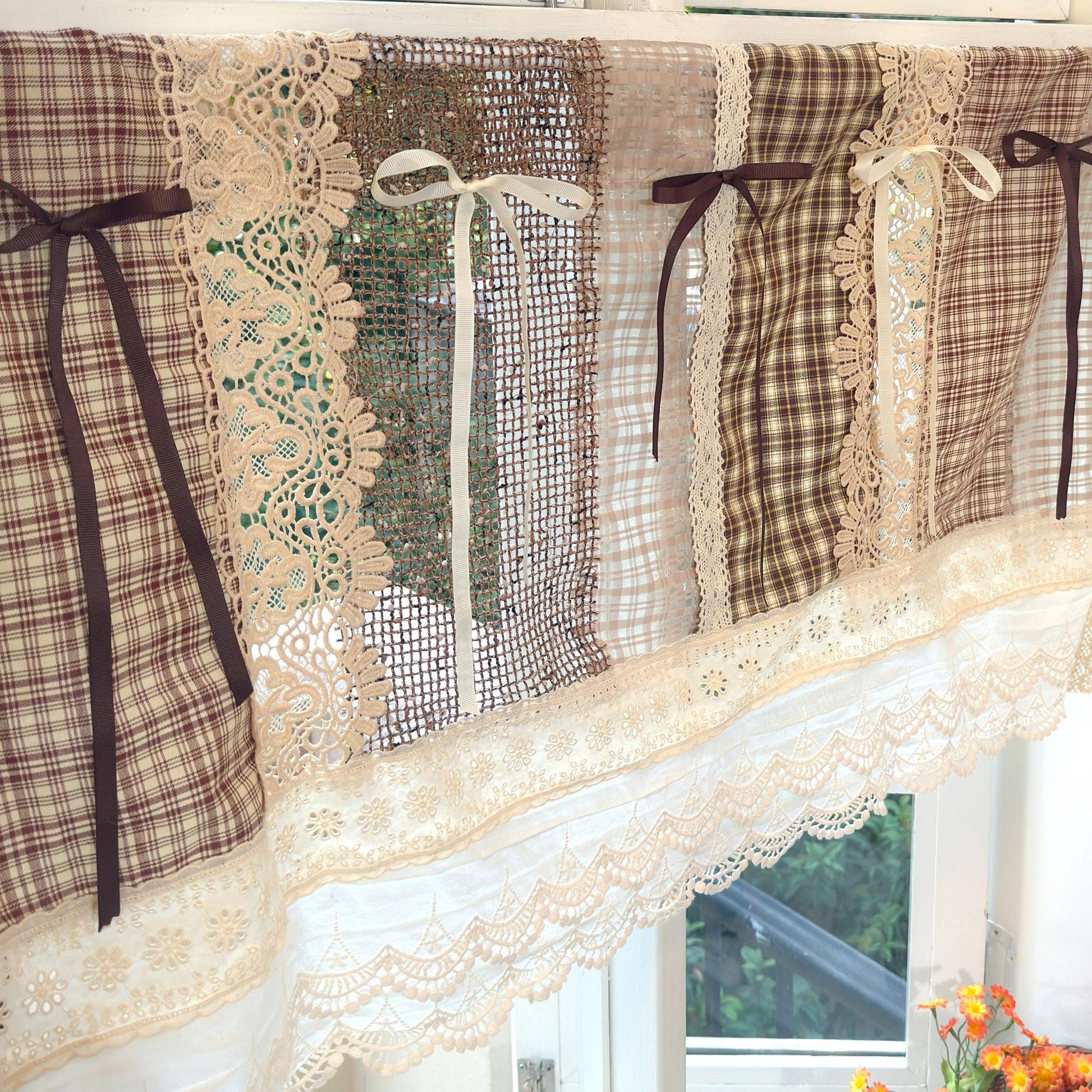 Boho Lace Fringed Curtain Valance - UDreamHome