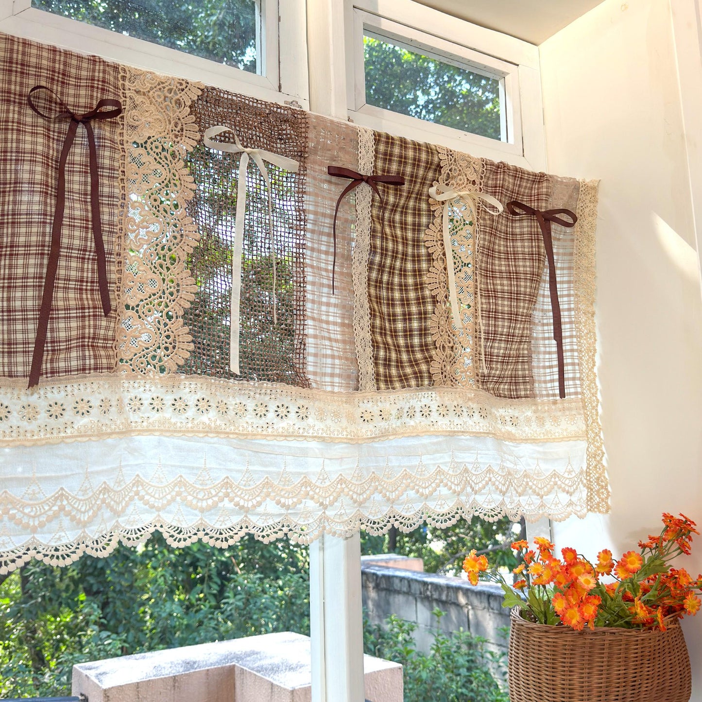 Boho Lace Fringed Curtain Valance - UDreamHome