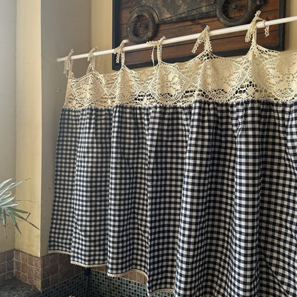Boho Tie-Top Curtain for Kitchen & Cabinet Decor - UDreamHome