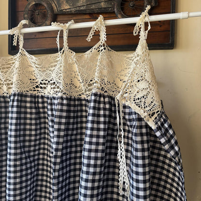 Boho Tie-Top Curtain for Kitchen & Cabinet Decor - UDreamHome