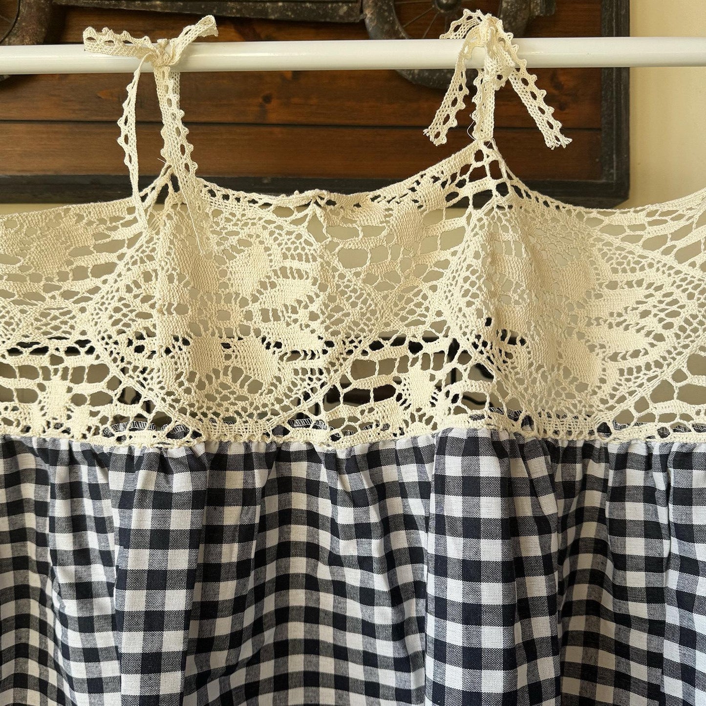 Boho Tie-Top Curtain for Kitchen & Cabinet Decor - UDreamHome