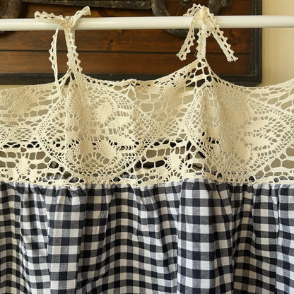 Boho Tie-Top Curtain for Kitchen & Cabinet Decor - UDreamHome