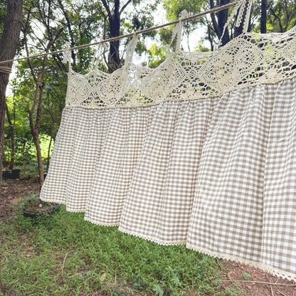 Boho Tie-Top Curtain for Kitchen & Cabinet Decor - UDreamHome