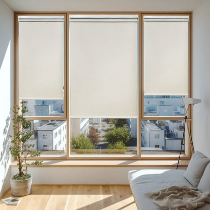 Custom No Drill Cordless Blackout Roller Shades – Waterproof & Thermal Insulated