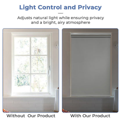 Custom No Drill Cordless Blackout Roller Shades – Waterproof & Thermal Insulated
