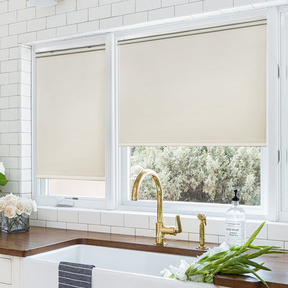 Custom No Drill Cordless Blackout Roller Shades – Waterproof & Thermal Insulated