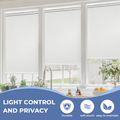 Custom No Drill Cordless Blackout Roller Shades – Waterproof & Thermal Insulated