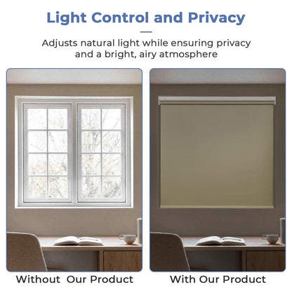 Custom No Drill Cordless Blackout Roller Shades – Waterproof & Thermal Insulated
