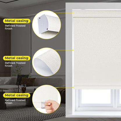Custom Cordless Blackout Roller Shades with Cassette – Thermal Insulated Window Blinds