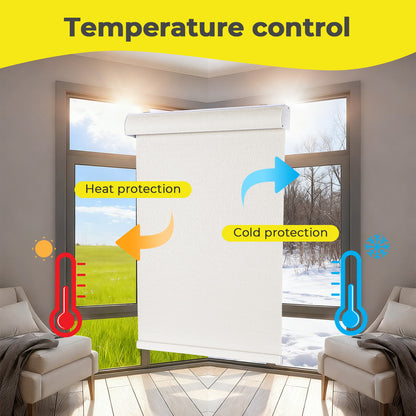 Custom Cordless Blackout Roller Shades with Cassette – Thermal Insulated Window Blinds