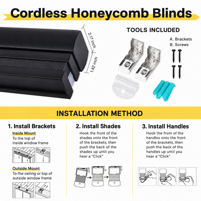Cordless Top Down Bottom Up Blackout Honeycomb Shades