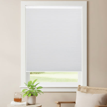 Custom No Drill Cordless Blackout Cellular Shades, Made to Measure Honeycomb Window Shades, Thermal Insulated, Child Safe