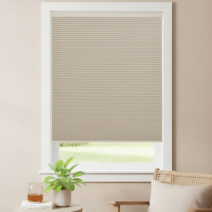 Custom No Drill Cordless Blackout Cellular Shades, Made to Measure Honeycomb Window Shades, Thermal Insulated, Child Safe