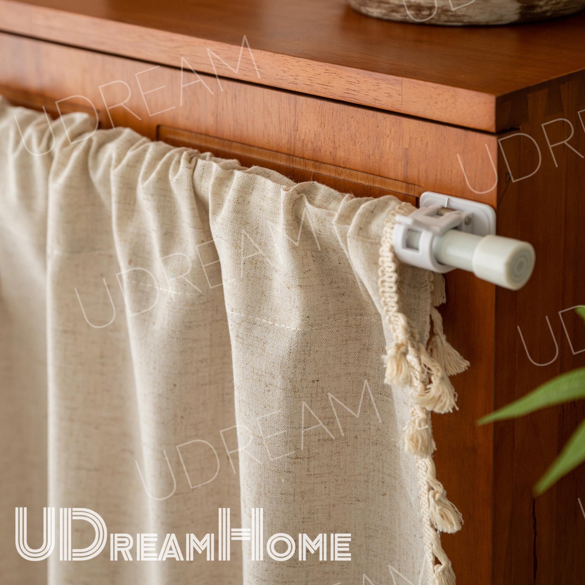 Cotton Linen Cafe Curtain: Boho Farmhouse Style - UDreamHome