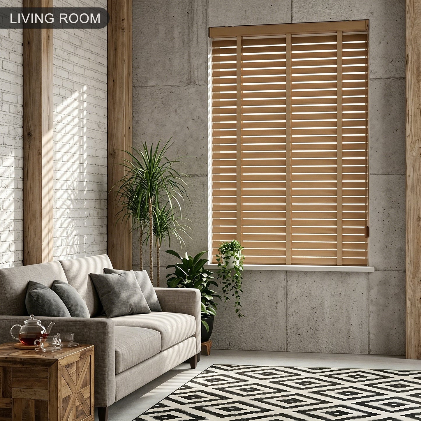 Custom Corded Wood Venetian Blinds | Waterproof Window Blinds for Bathroom, Kitchen & Office