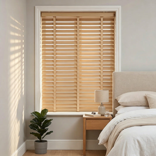 Custom Corded Wood Venetian Blinds | Waterproof Window Blinds for Bathroom, Kitchen & Office