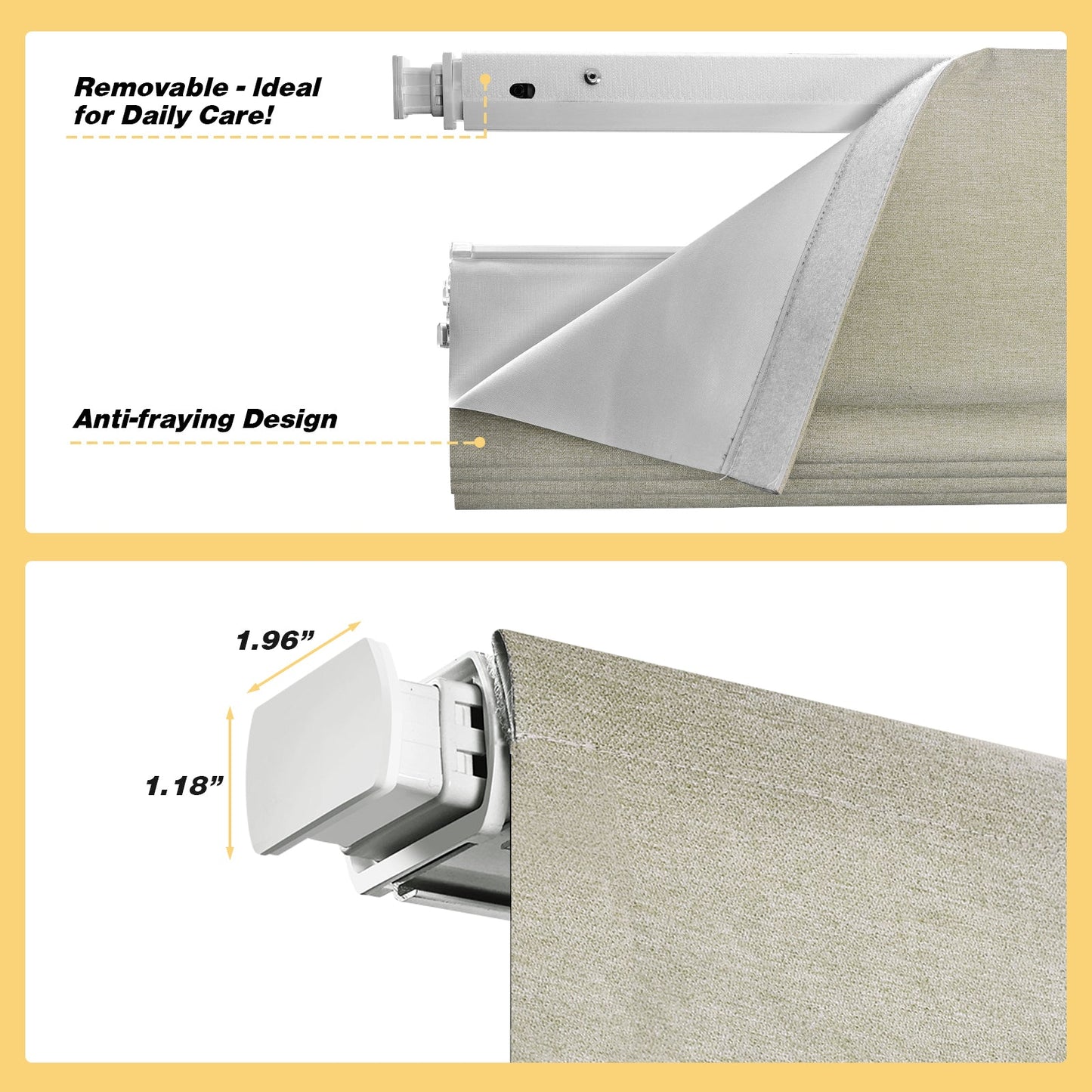 Cordless Blackout Roman Shades for Windows – No Drill Push-Pull Installation, 100% Room Darkening