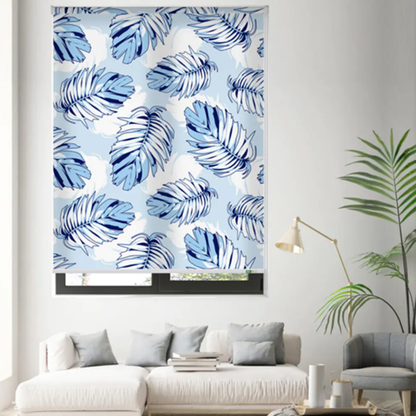 Custom Printed Blackout Roller Shades – No Drill Cordless Personalized Window Blinds Made to Measure