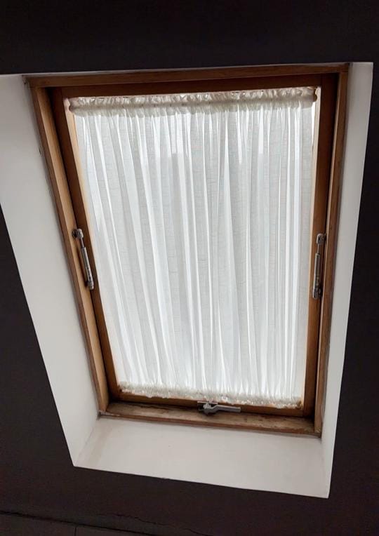 Custom Linen Skylight Curtains for Sun Shade, White Sheer Lace Shade Cover Window Curtain, WindowTreatment (Single Panel) - UDreamHome