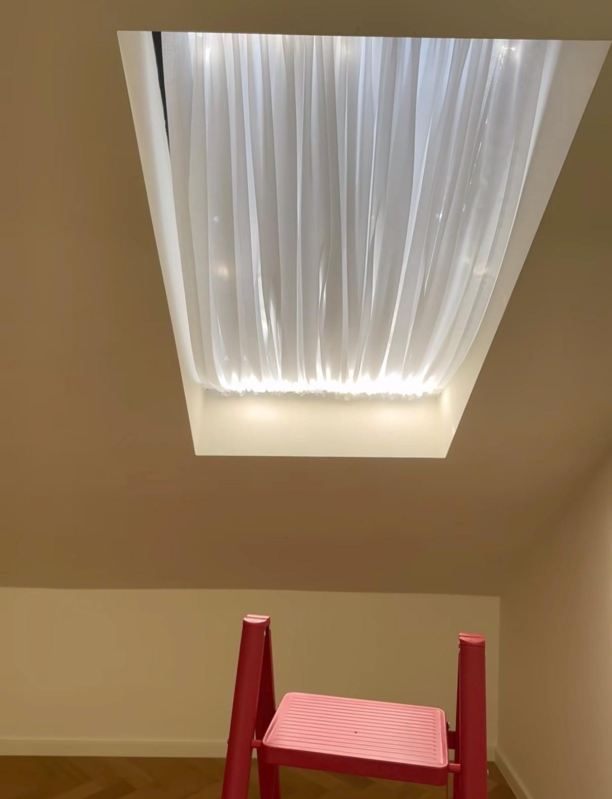Custom Linen Skylight Curtains for Sun Shade, White Sheer Lace Shade Cover Window Curtain, WindowTreatment (Single Panel) - UDreamHome