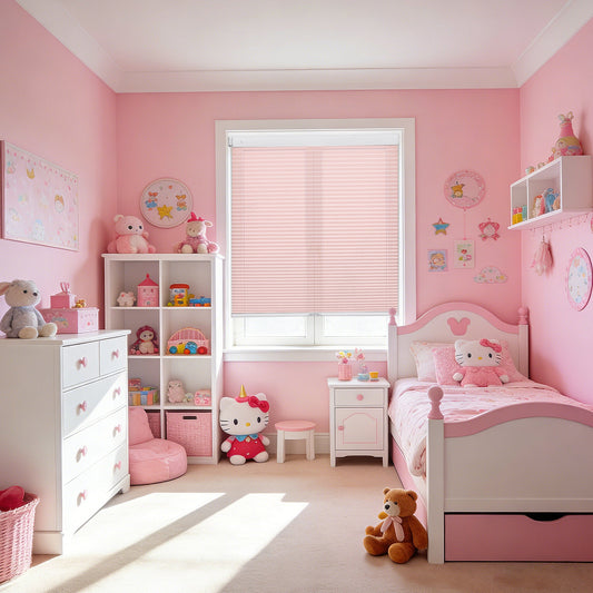 No Drill Cordless Honeycomb Shades – Light Filtering Cellular Window Blinds for Kids Room, Nursery