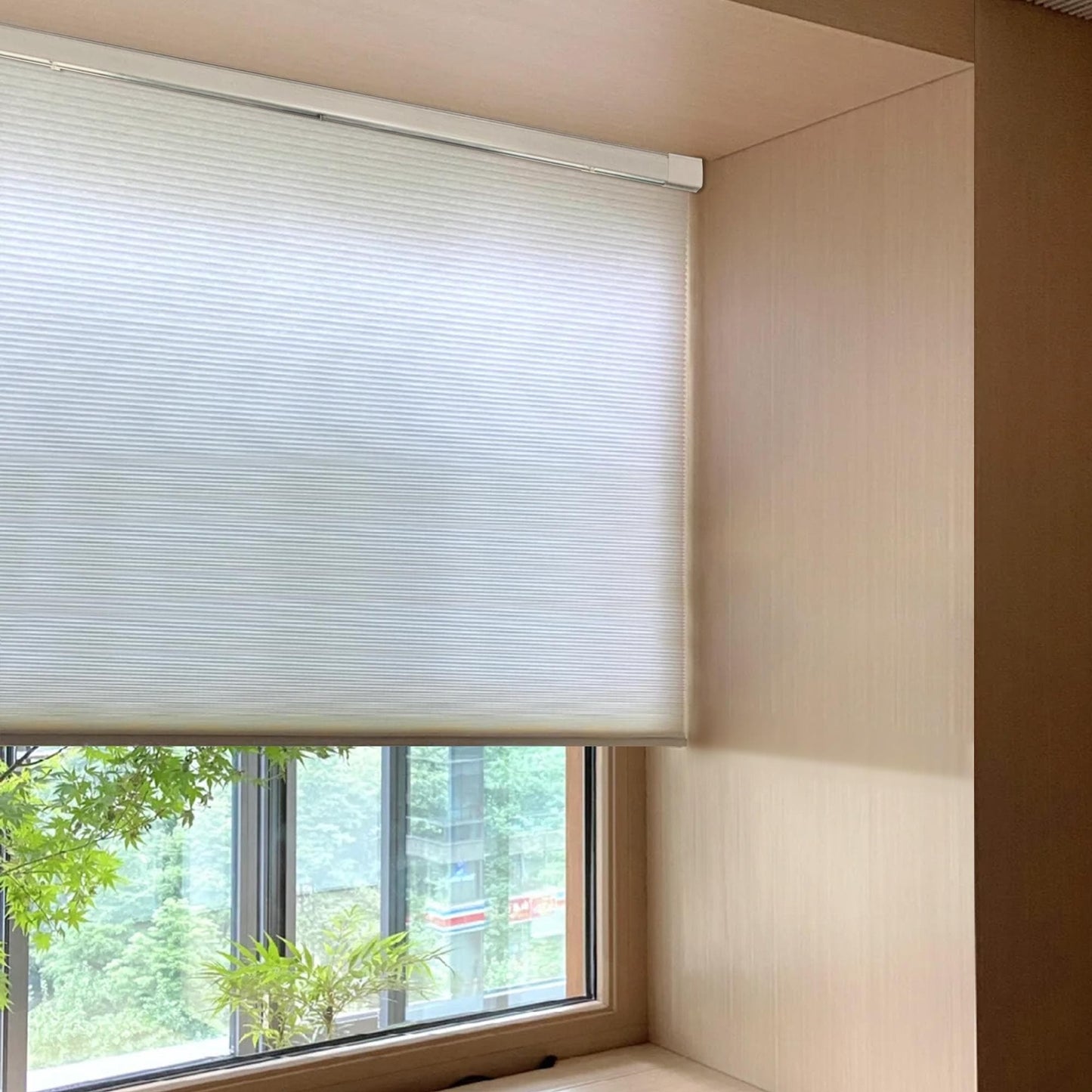 Custom No Punching Cellular Cordless Blinds for Windows and Doors - UDreamHome