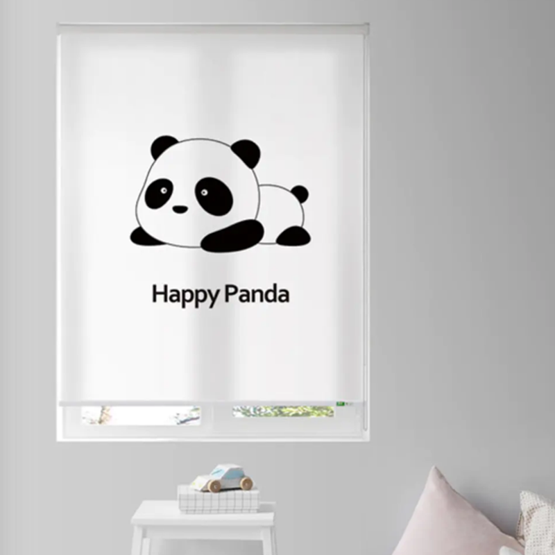Custom Printed Blackout Roller Shades – No Drill Cordless Personalized Window Blinds Made to Measure