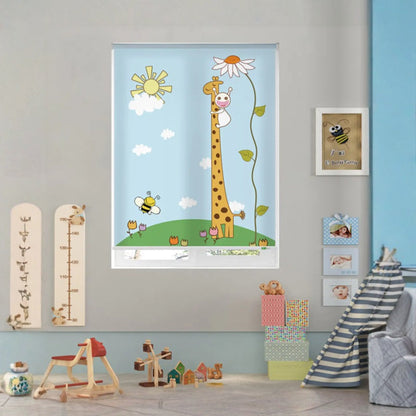 Custom Printed Blackout Roller Shades – No Drill Cordless Personalized Window Blinds Made to Measure