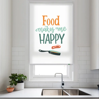 Custom Printed Blackout Roller Shades – No Drill Cordless Personalized Window Blinds Made to Measure