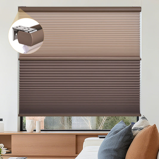Custom Cordless Day Night Cellular Shades – Dual Layer Honeycomb Blinds, Blackout & Light Filtering Window Shades, Energy Efficient Custom Blinds