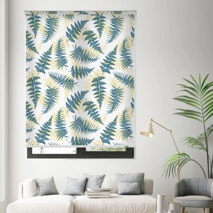 Custom Printed Blackout Roller Shades – No Drill Cordless Personalized Window Blinds Made to Measure