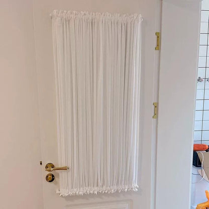 Door Curtain, Custom French Door Panel, Yarn Door Curtains, White Sheer Lace Front Door Window Curtain, Sidelight Curtain (Single Panel) - UDreamHome
