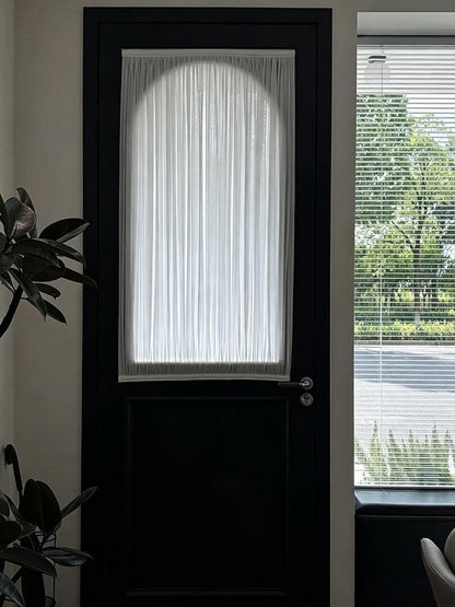 Door Curtain, Custom French Door Panel, Yarn Door Curtains, White Sheer Lace Front Door Window Curtain, Sidelight Curtain (Single Panel) - UDreamHome